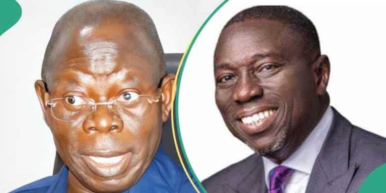 **”Oshiomhole Slams Asue Ighodalo’s Electability, Addresses Shaibu’s Return to APC”**