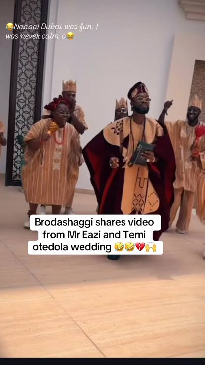 Brodashaggi Admits “I Was Never Calm” in Clipped Video From Temi & Mr Eazi’s Dubai Wedding