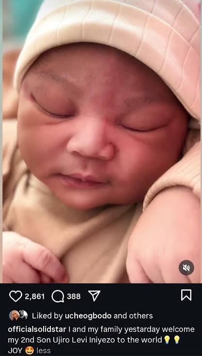 Solidstar Welcomes Second Son, Announces His Name
