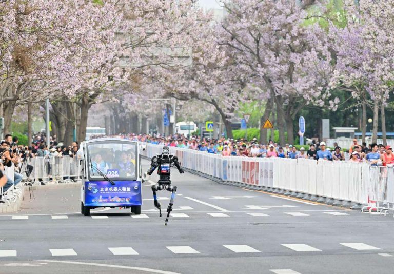 China-developed humanoid robot breaks half-marathon record in Beijing